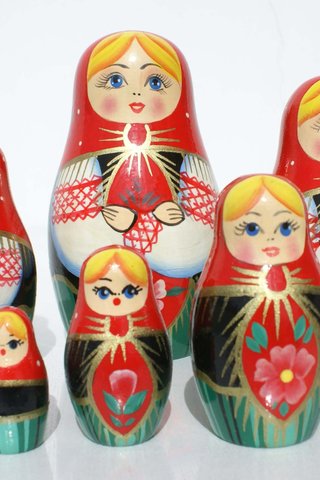 Nidification poupées Russes Matryoshka Babushka 10 Bourgogne SIMAKOVA Cadeau 